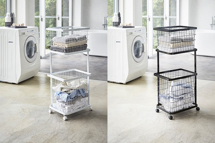 ランドリーワゴン＋バスケット タワー/LAUNDRY WAGON Tower/山崎実業