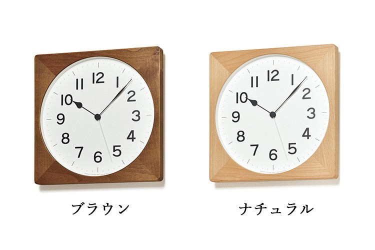Lemnos ROOT ルート NY21-09 角型 330mm×330mm 壁掛け時計/タカタ