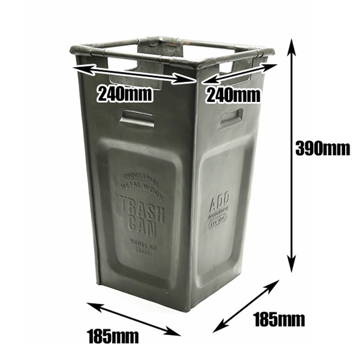 Goody Grams Add ヴィンテージ風 ゴミ箱 METAL TRASH CAN メタル