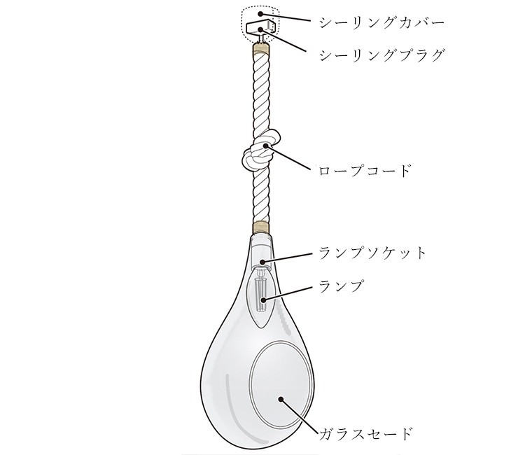 BOTANIC HANGING LIGHT M ボタニック ハンギングライト APEー021WH