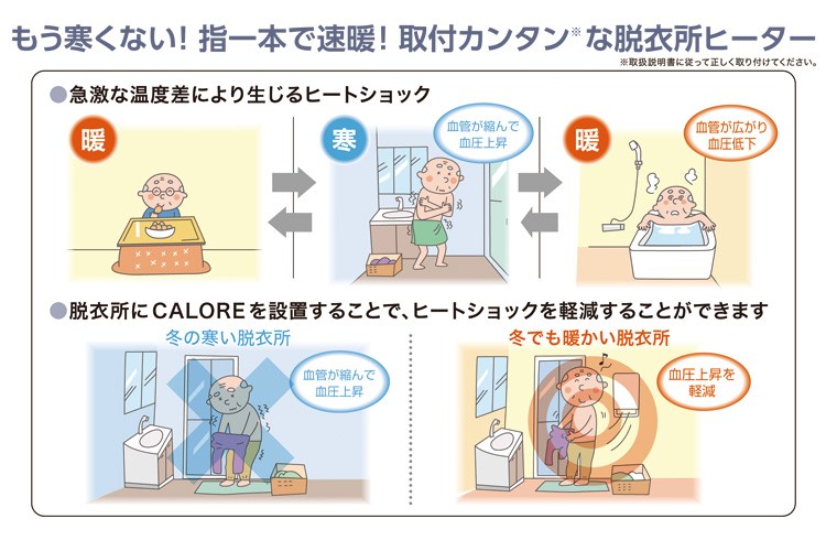 CALORE カロレ 脱衣所用ファンヒーター （壁取付） CAL-1000A/メーカー