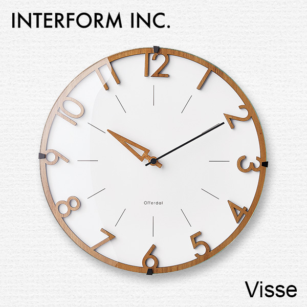 最終値下げ【新品】Visse フィッセ　電波時計 壁掛け電波時計 Visse フィッセ CL-3707 /INTERFORM インターフォルム