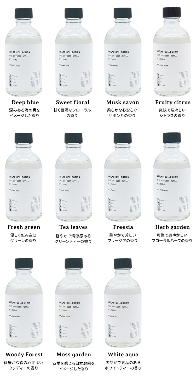 ARTLAB.COLLECTION リードディフューザー レフィル 280mL 詰替え