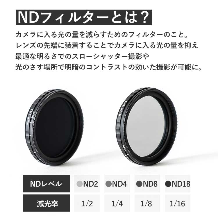 1000円OFFクーポン対象／正規販売店 プロ仕様の写真が撮れる！THE emo バリアブルNDフィルター ND2−400 スマホカメラ用可変式 NDフィルター（UNTO） :F10021193:flaner - 通販 - Yahoo!ショッピング