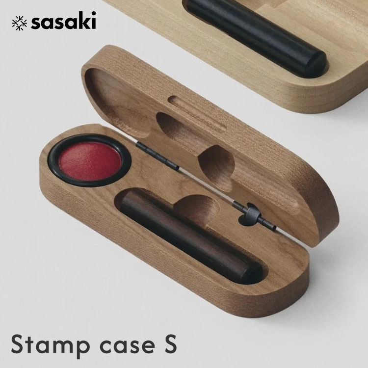 Stamp case S ポケット印鑑ケース｜SASAKI 印鑑ケース 木製 朱肉付き