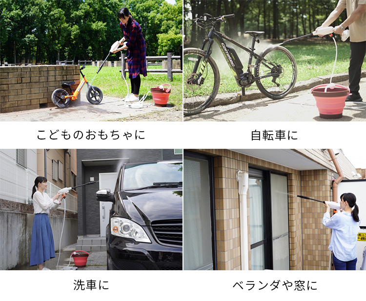 充電式洗浄機 ガンタイプ SJCー1820 コードレス 水道栓不要