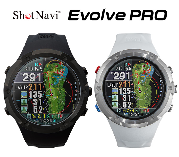 500円OFFクーポン対象/ShotNavi Evolve PRO ショットナビ エボルブ プロ 時計型GPSナビ 1.4インチ  ゴルフナビ（TETT）/海外×