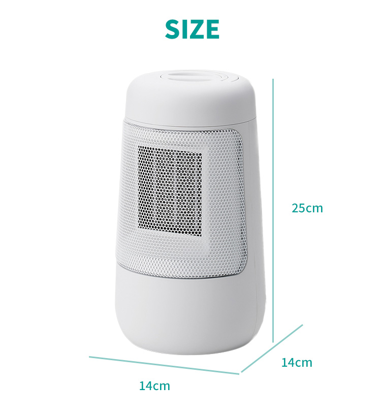 首振り機能付 セラミックファンヒーターS CH-T2384 取っ手付き 小型