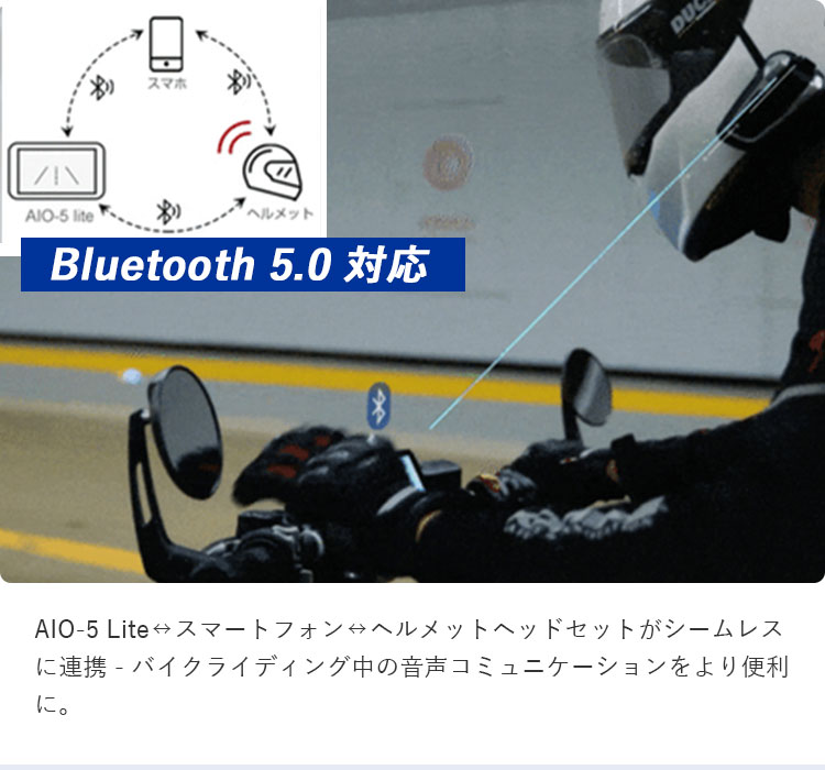 AKEEYO スマートライドモニター AIOー5Lite バイク 5インチ 前後同時 