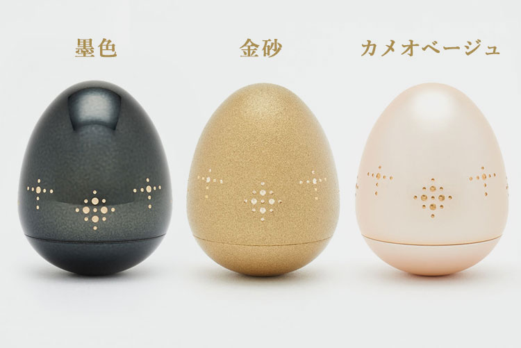 壺　朴貞九 久乗おりん たまごの形をしたミニ骨壺 たまごころ 虹シリーズ