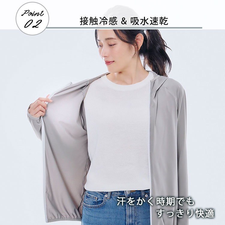 体型カバー涼やかUVパーカー （S〜M・L〜LL） : flaner - 通販