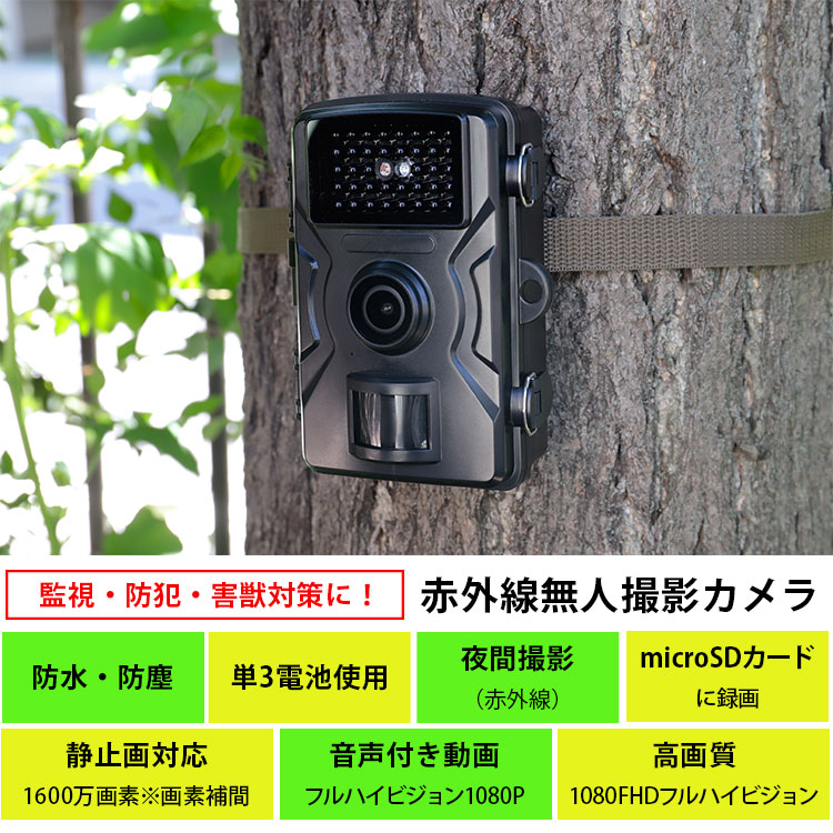 防犯カメラ ファミラ 赤外線無人撮影カメラ 04335 SDカード32GB付き