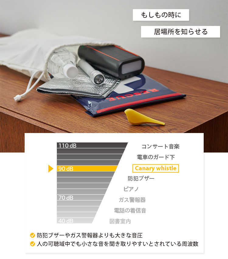 選べる3個セット +d カナリアホイッスル Canary Whistle ｜ 日本製