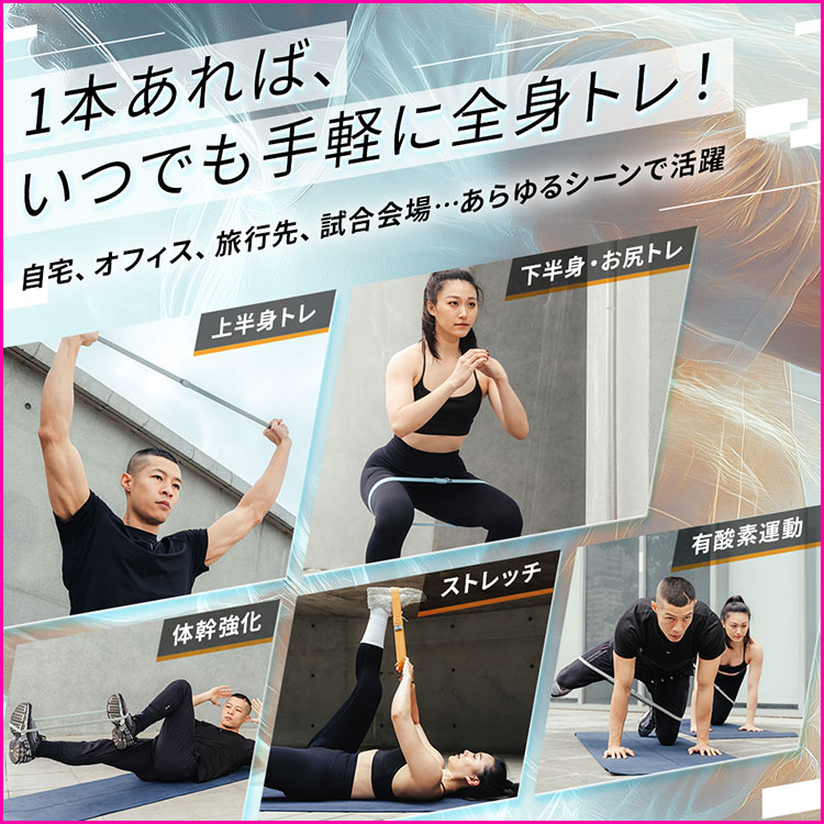 女性向け】3点セット VRTXフィットネスバンド2｜トレーニング