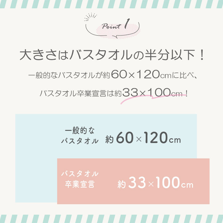 選べる2枚セット バスタオル卒業宣言｜おぼろタオル ミニバスタオル