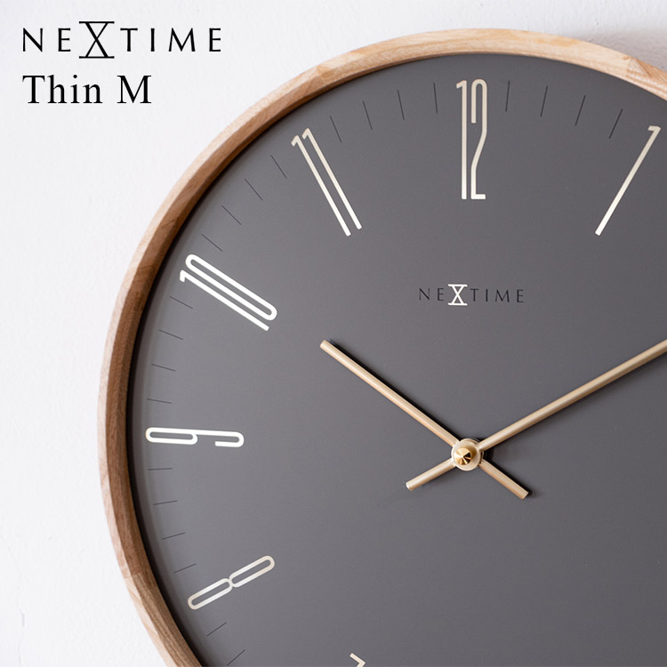 壁掛け時計 NEXTIME Thin M ネクスタイム シン Mサイズ｜時計 電池式