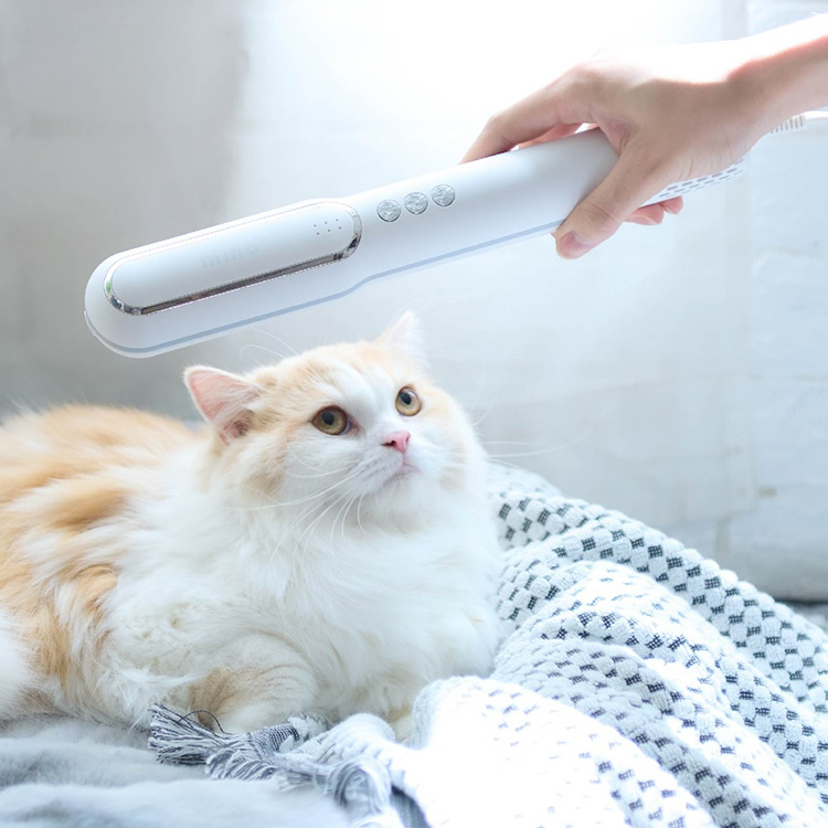 mino ペットドライヤー 犬用 猫用 ヘア ドライヤー ブラシ一体型 温度