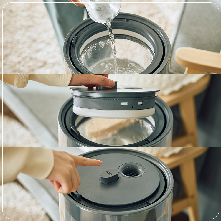 QUADS（クワッズ） ガラススチーム加湿器 GLASS グラス QUADS