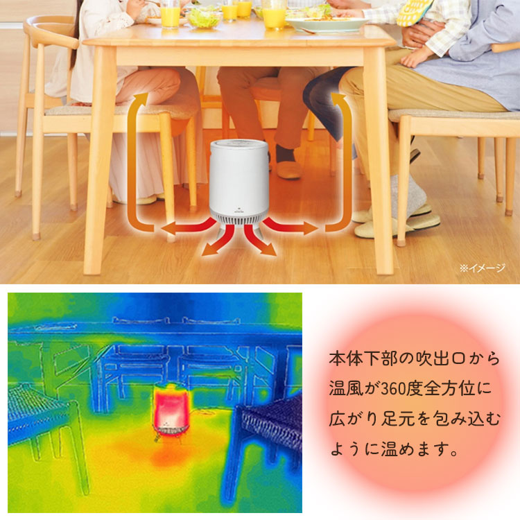 どこでもこたつ アピックス ADK-365R｜デスクヒーター 足元 こたつ