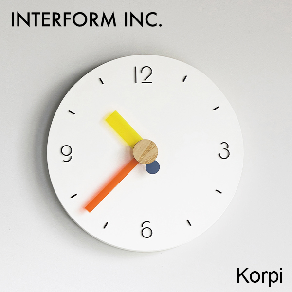 INTERFORM（インターフォルム） 壁掛け時計 Korpi コルピ CL-4563