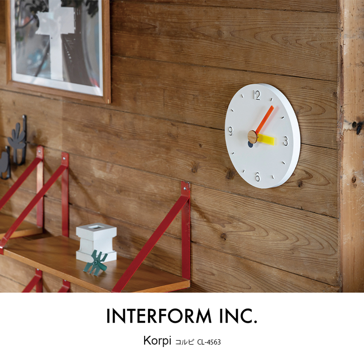 INTERFORM（インターフォルム） 壁掛け時計 Korpi コルピ CL-4563