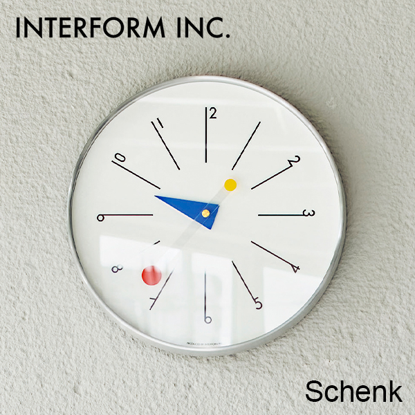 INTERFORM（インターフォルム） 壁掛け時計 Monpou モンプー CL-4568