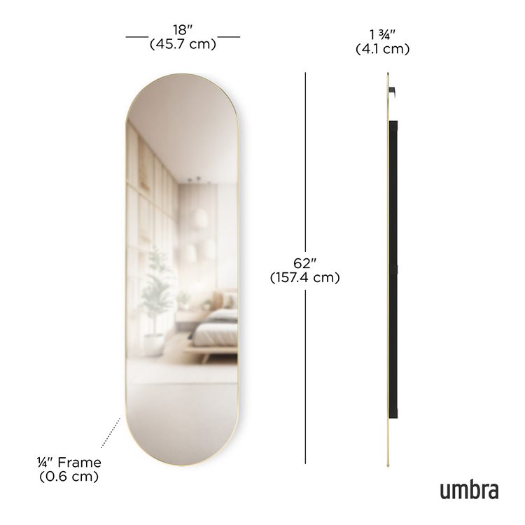Umbra（アンブラ） フーバピルミラー 157×45cm｜アンブラ 鏡 ウォール