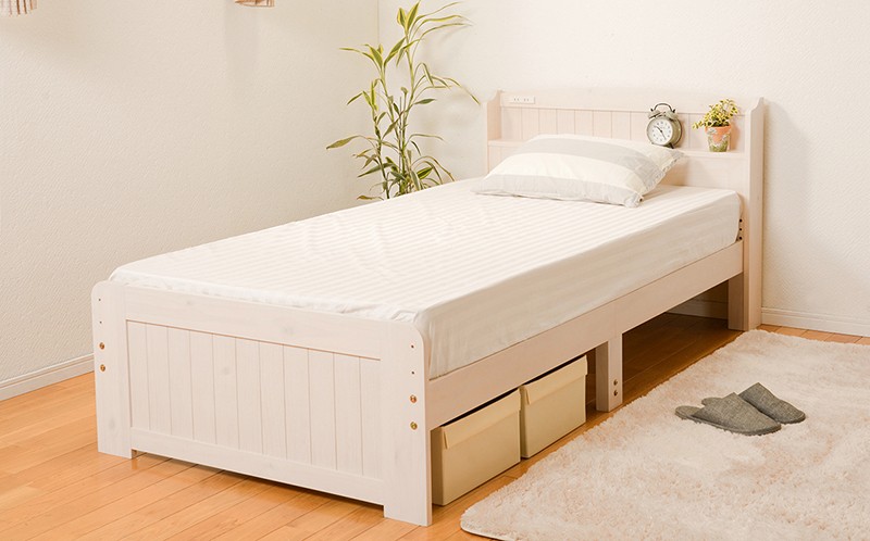 ベッド セミシングル ショート丈 幅84cm ベッド下収納 寝具 フレーム