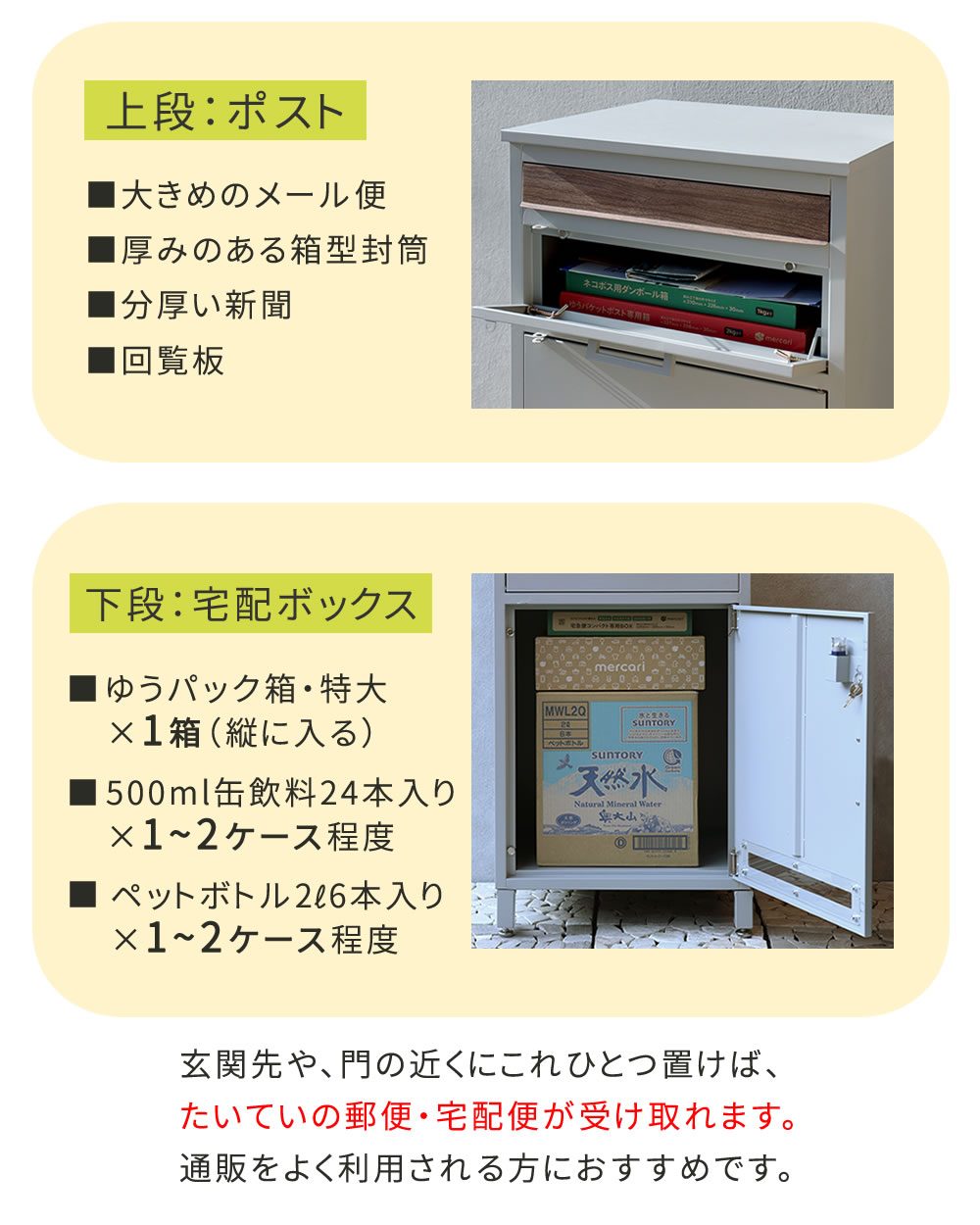 宅配ボックス 宅配ボックス付きポスト 戸建 一戸建て 家庭用宅配ボックス 大容量 宅配BOX マンション おしゃれ シンプル  :LTI-PST-010:フラップシップファニチャー - 通販 - Yahoo!ショッピング