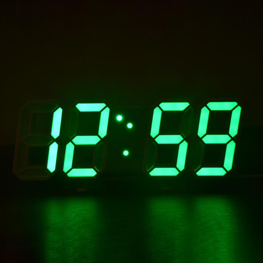 置き時計 デジタル時計 おしゃれ 時計 置時計 壁掛け時計 掛け時計 壁掛け デジタル LED 光る 白 北欧 アラーム 小型 USB 卓上 タイマー｜flaque｜05