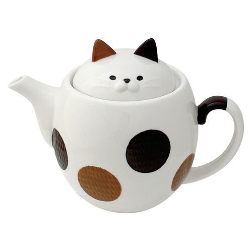 ラモちゃん✿キャラクターチャーム（ティーカップティーポット）黒猫 ティーポット kannya カンニャティーポット : くろねこらいふYahoo!店