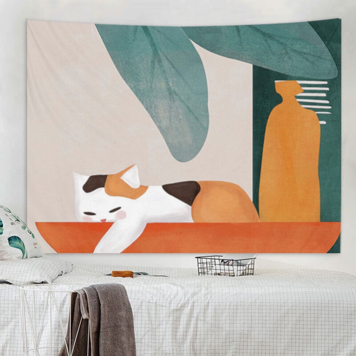 タペストリー 猫柄 猫 かわいい ねこ ネコ おしゃれ 北欧 インテリア
