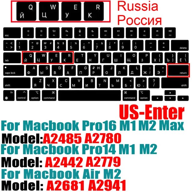 Macbook Air M2,a2681,2022,a2442,a2485,pro14,keybash,ロシア語,fran,新しい用のシリコン保護ケー｜flat-store｜12
