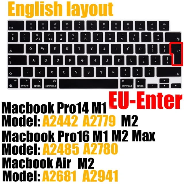 Macbook Air M2,a2681,2022,a2442,a2485,pro14,keybash,ロシア語,fran,新しい用のシリコン保護ケー｜flat-store｜15