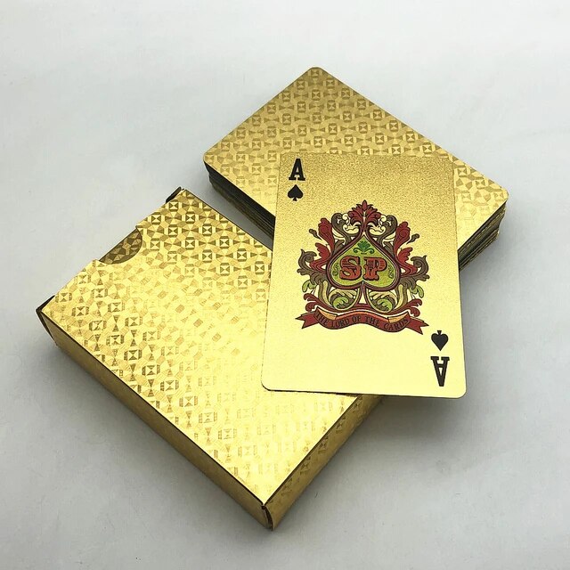 プラスチックポーカー付き防水ポーカーカード,24kゴールド,新しいカードゲーム,ポーカー｜flat-store｜05