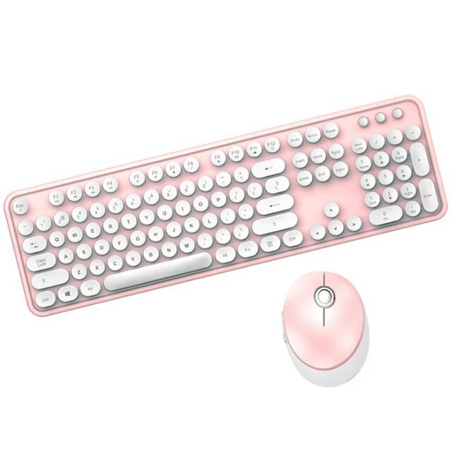 ワイヤレスキーボードとマウスのセット,104キーのセット,Bluetooth 2.4g,混合色,ラップトップ用のキュートで静かなミニキーボード,女の子｜flat-store｜07