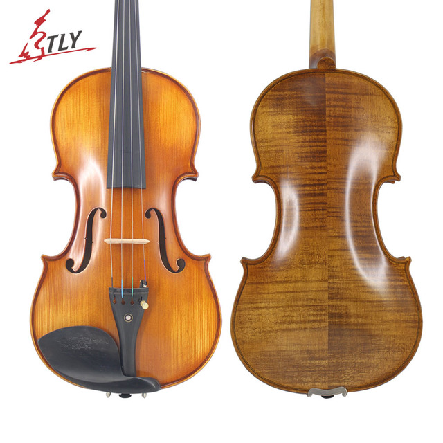 天然フレイムメイプルバイオリン、4/4フルサイズ、手作りバイオリン、ケース付き弦楽器、弓、完全なセット、シャープ、新しい｜flat-store｜04