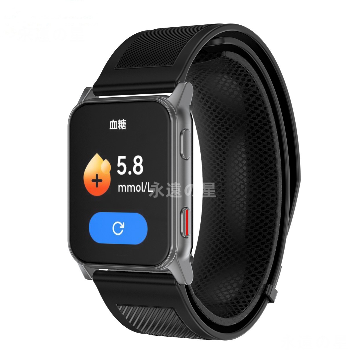 スマートウォッチ 日本製センサー 1.85インチ大画面 心電図ECG 非侵襲的血糖値測定 エアバッグ付く血圧計 体温 血中酸素 心拍数 健康管理 高齢者 おすすめ 体温