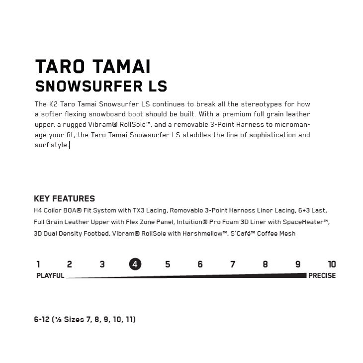 22-23 K2 TARO TAMAI SNOWSURFER LS スノーボードブーツ リアルレザー 玉井太朗 ship1