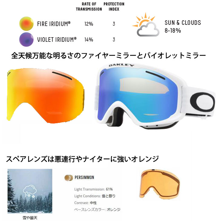 22-23 OAKLEY ゴーグル オークリー ミラーレンズ スペアレンズ付き O-Frame 2.0 PRO XL