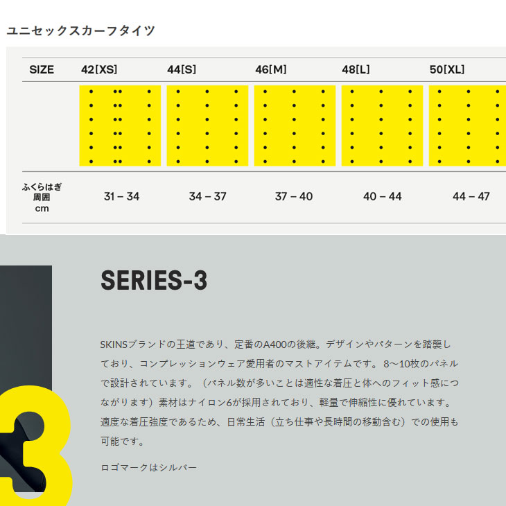 SKINS - skinsセット SKINS スキンズ(SKINS) SERIES-3 メンズトラベルandリカバリー