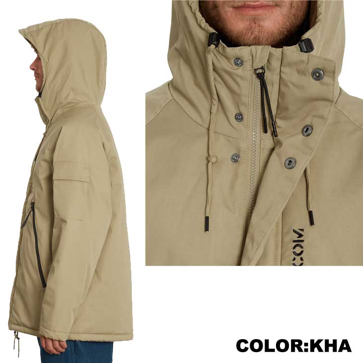 中綿モッズコート メンズ VOLCOM 中古・古着通販】VOLCOM (ボルコム) モッズコート カーキ サイズ:M