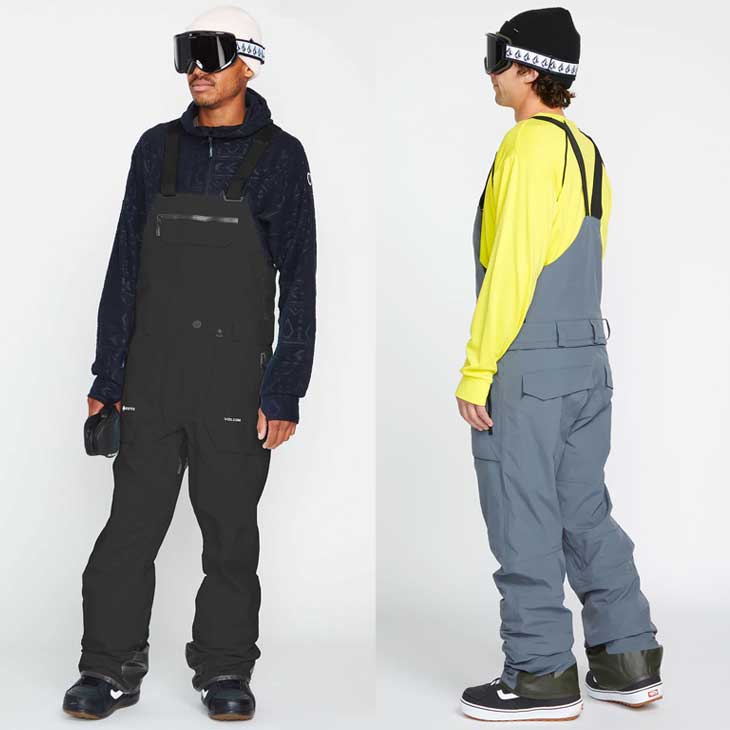 VOLCOM ブラック オーバーオール スノーボードウェア ボルコム（Volcom）（メンズ）スノーボード ウェア RAIN GORE