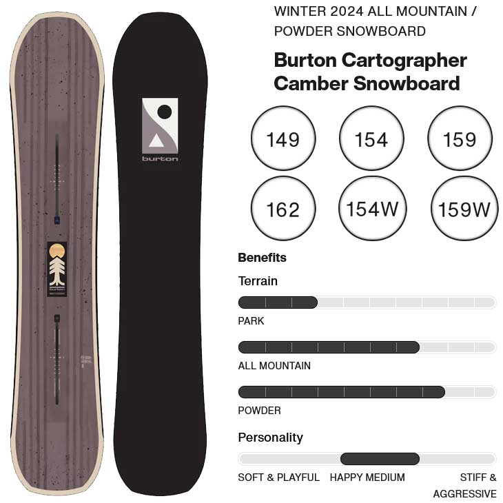 BURTON カートグラファー スノーボード ディレクショナルキャンバー Burton Cartographer Camber Snowboard | All Mountain | Burton