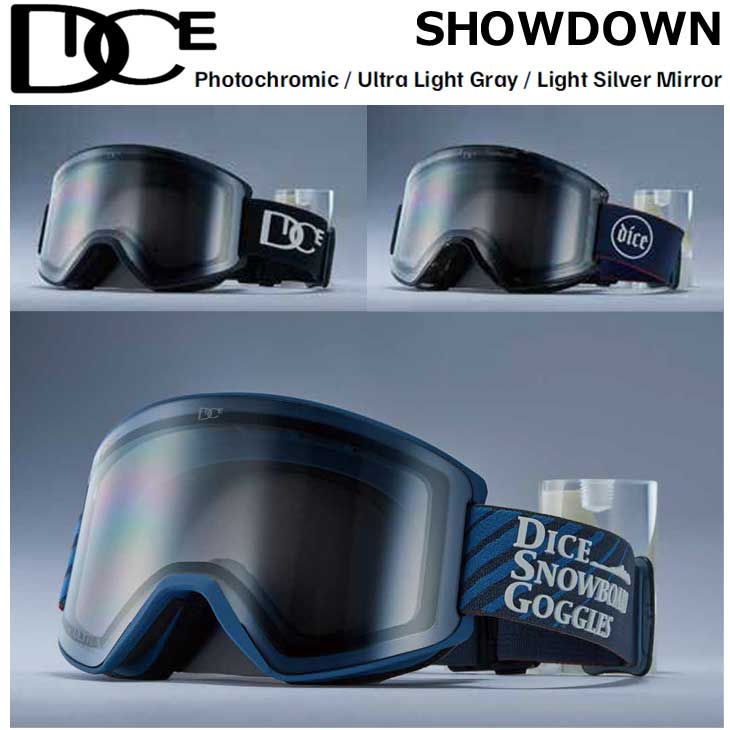 23-24 DICE ダイス スノー ゴーグル SHOWDOWN SD34570 調光 ミラー Photochromic / Ultra Light  Gray x Light Silver Mirror ship1