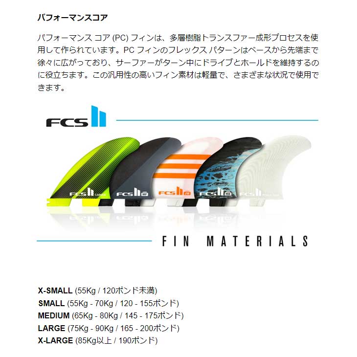FCS II サーフボードフィン 3枚セット ブルー・ブラック ネジプレゼント】FCS2 エフシーエス ツー サーフボード フィン 3