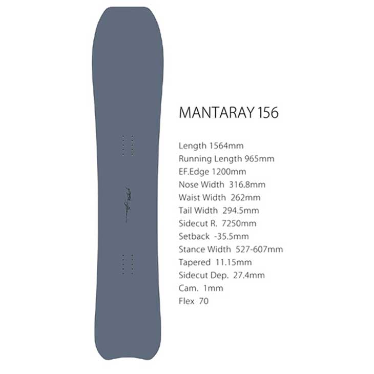 23-24 GENTEMSTICK ゲンテンスティック スノーボード MANTARAY