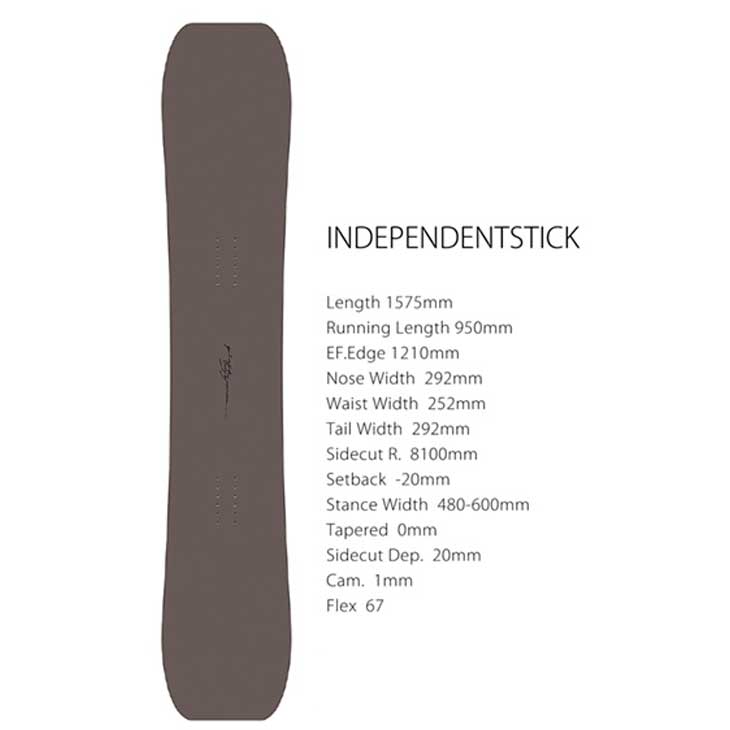 23-24 GENTEMSTICK ゲンテンスティック スノーボード INDEPENDENTSTICK