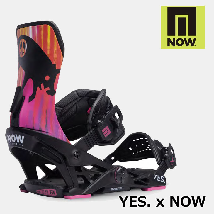 24 now binding ＹＥＳ. colabo　Ｓサイズ NOW 23-24 BINDING ナウ ビンディング スケートテック YES. x