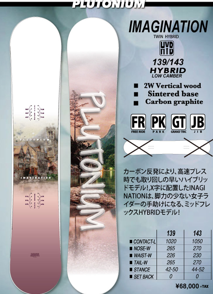 新品 プルトニウム イマジネーション スノーボード 板 レディース セット 23-24 PLUTONIUM プルトニウム スノボー 板 SNOWBOARD レディース